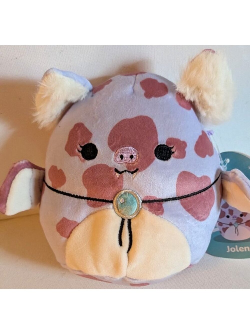 NWT 5" Jolene Cowgirl Bat Squishmallows Country Halloween Bolo Tie Plush Animal
